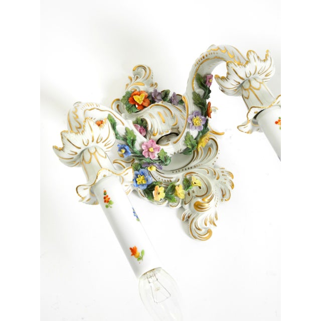 Mid-Century Modern Porcelain Wall Lamps, 1950s, Set of 2 For Sale - Image 15 of 18