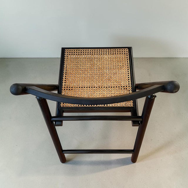 Scandinavian Black Wood and Rattan Folding Chair from Ikea / Eno, Ukraine, 1993 For Sale - Image 6 of 18