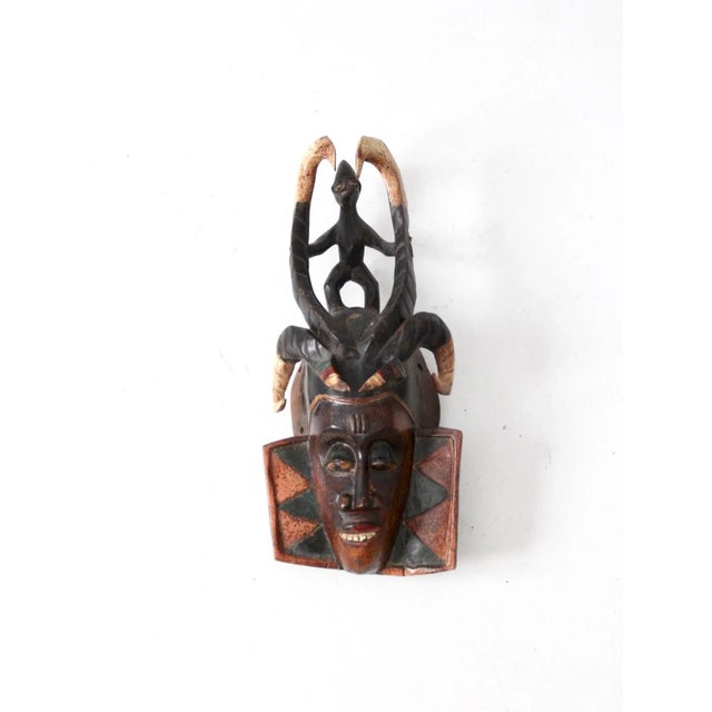 Black Vintage African Guro Tribe Mask For Sale - Image 8 of 8