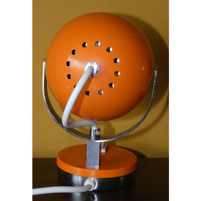 Vintage Orange Eyeball Lamps by Goffredo Reggiani for Reggiani, Italy, 1970s, Set of 2 For Sale - Image 9 of 13