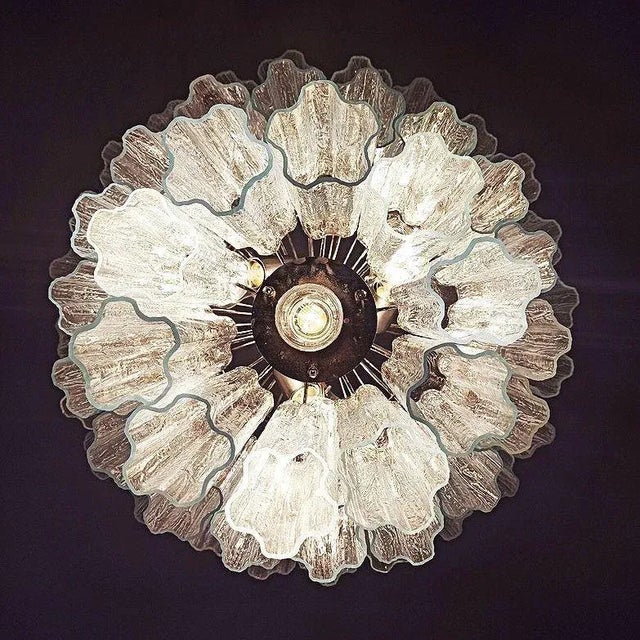 1960s Mid-Century Murano Glass Tronchi Pendant Chandelier by Venini For Sale - Image 9 of 10