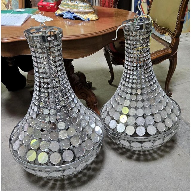 Silver Hot Air Balloon Chandeliers, Set of 2 For Sale - Image 8 of 8
