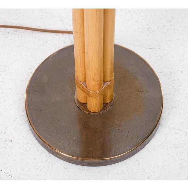Gold Model G-105 Floor Lamp in Bamboo attributed to Bergboms, Sweden, 1970s For Sale - Image 8 of 11