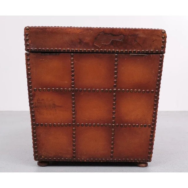 Antique French Leather Embossed Box, 1880 For Sale - Image 6 of 10