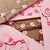 Vintage Whimsical Hand-Painted Cherry Blossom Placemats, Mixed Blush & Bronze, Set of 7 For Sale - Image 9 of 12