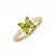 Contemporary Marquise Cut Peridot Engagement Ring | August Birthstone Ring | Floral Diamond Cluster Ring Us 7 For Sale - Image 3 of 3