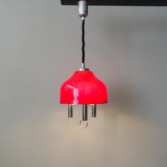 Space Age Rise and Fall Pendant Lamp, 1970s For Sale - Image 4 of 17