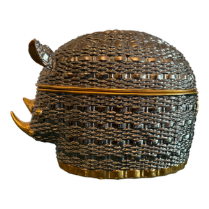 Vintage Gucci (Attributed To) Rhino Ceramic Lidded Box