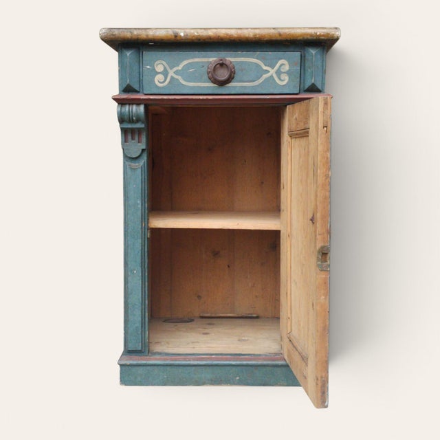 Late 19th to Early 20th Century European Folk-Painted Cabinet For Sale - Image 4 of 9