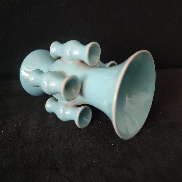 Chinese Ceramic Vase,Ru Ware Celadon Glaze Porcelain Vase For Sale - Image 4 of 9