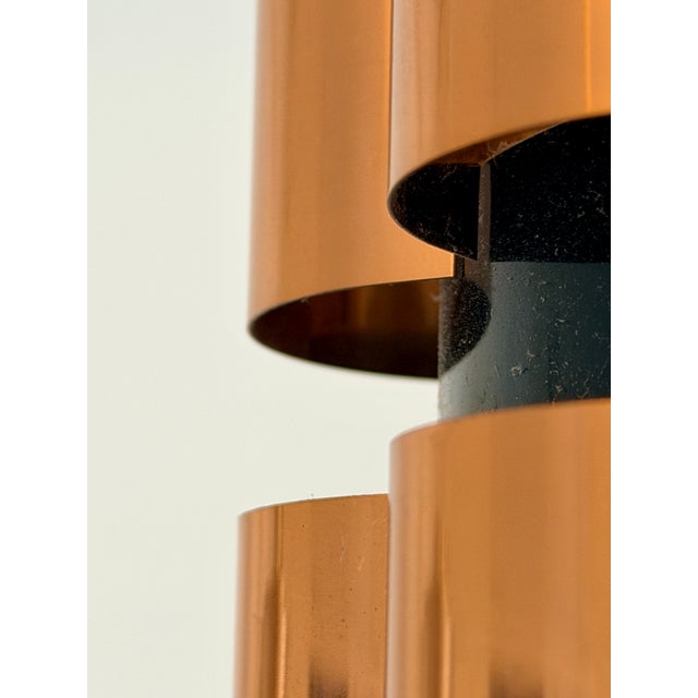 Black and Copper Pendant Lamp by Werner Schou for Coronell Elektro, Denmark, 1960s For Sale - Image 13 of 18