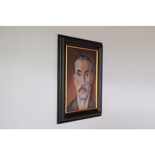 Impressionist Artist, Portrait of a Man with a Moustache, 1920s-1940s, Oil on Canvas, Framed For Sale - Image 4 of 5