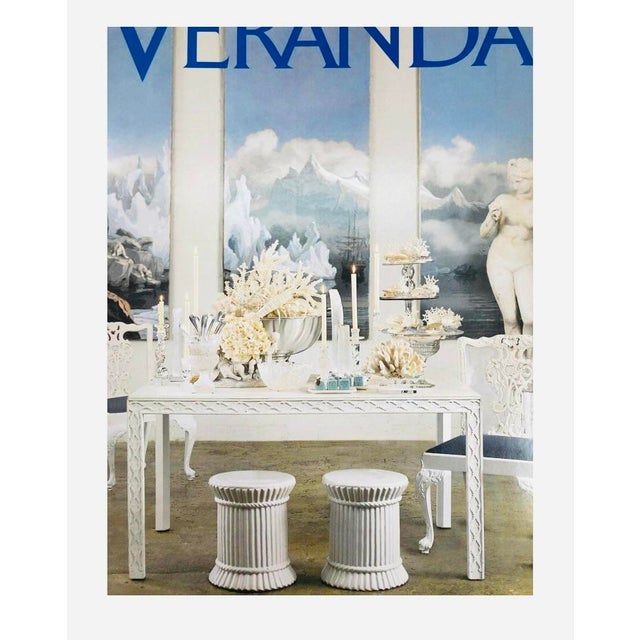 This is a great side table for indoor or outdoor,a beautiful faux bamboo look white ceramic. It’s difficult to believe...