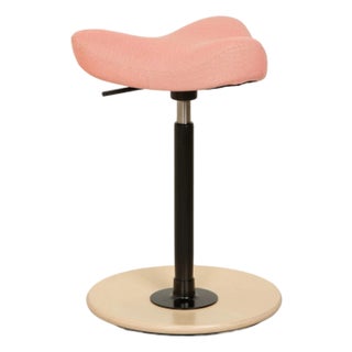 Move Sit-Stand Stool in Ash and Coral Upholstery by Per Øie for Varier For Sale