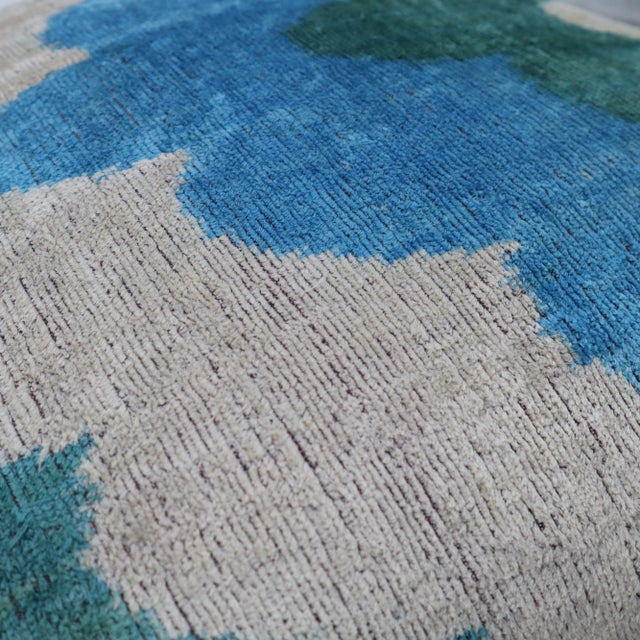 Contemporary Multi Color Handmade Velvet Throw Pillow & Down Insert For Sale - Image 4 of 9