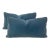 Plush Pacific Blue Down Filled Lumbar Mohair Pillows - A Pair For Sale