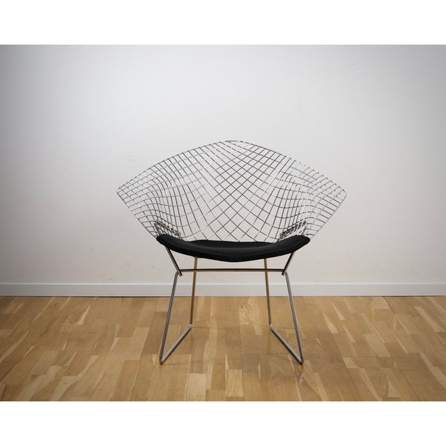 Silver Diamond Chair by Harry Bertoia for Knoll International, 1980s For Sale - Image 8 of 14