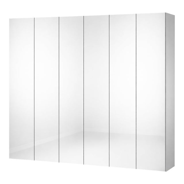 Mirrored Modern Closet System / Armoires / Wardrobe. 3 Pieces, 10 Feet Wide Total. For Sale