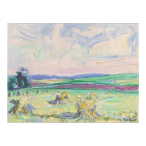 'Harvest Time' by Albert Naur, Paris, Academie De La Palette, Post-Impressionist Oil, Benezit