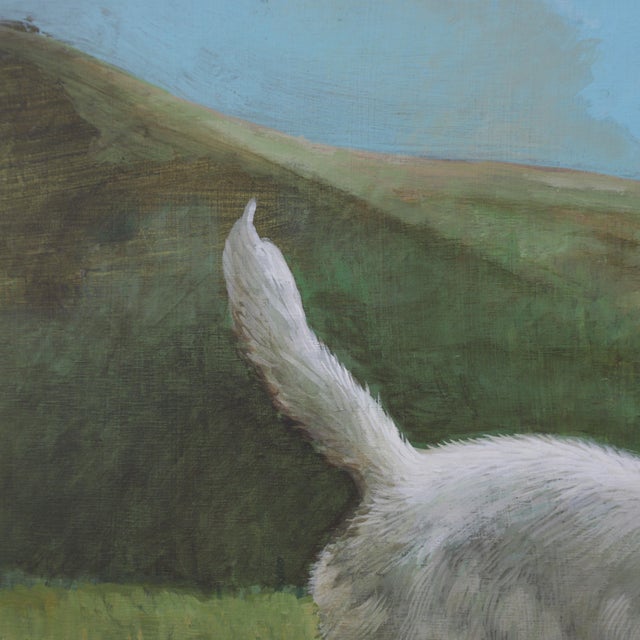Vintage Oil Painting on Wood Panel – West Highland White Terrier in Scottish Landscape For Sale In New York - Image 6 of 9