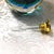 1980s Blue and Green Art Glass Perfume Bottle For Sale - Image 4 of 9
