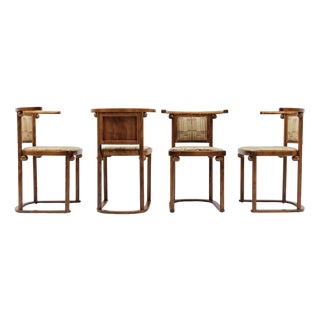 Fledermaus Chairs by Josef Hoffmann for Wittmann, 1960s, Set of 4 For Sale