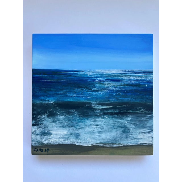 Zuma Beach, Ca, 6x6 Inch Miniature Oil Painting by Jessica Fairley For Sale - Image 4 of 6