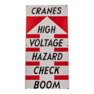 Vintage Nos "High Voltage" Mining Operation Warning SSP Sign For Sale