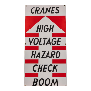 Vintage Nos "High Voltage" Mining Operation Warning SSP Sign