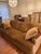 Custom Classic Design Camel Velvet Sofa For Sale - Image 4 of 6