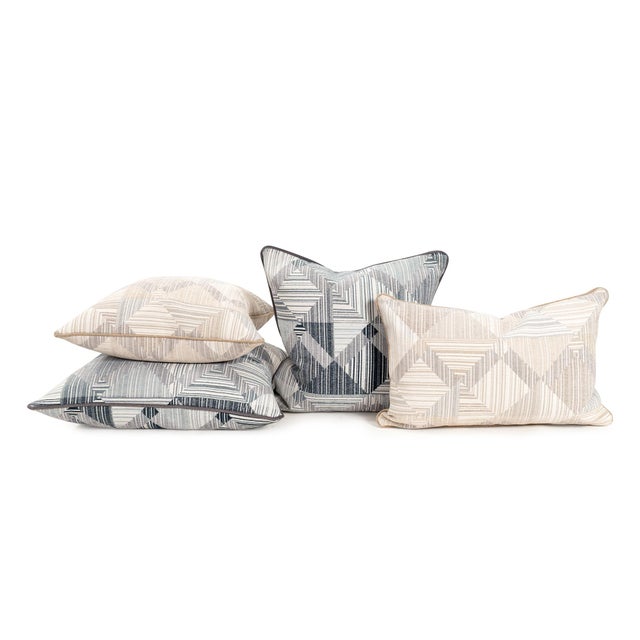 Kenneth Ludwig Chicago Prisma Natural 20x20 Down Filled Pillow For Sale - Image 4 of 7