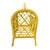 Mid 20th Century Vintage Rattan Magazine Rack/Lacquered Yellow Finish For Sale - Image 5 of 6