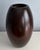 Dark Walnut Vase With Sculptural Form and Expressive Grain For Sale In Dallas - Image 6 of 7