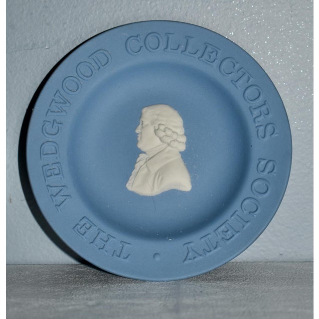 Vintage (1990's) Round Small Plate is Wedgwood. Made of Jasperware. The color is Blue & White. The Measurements: 4.5"...