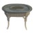 1970s The Wash Wood Bamboo End Table Glass Top For Sale