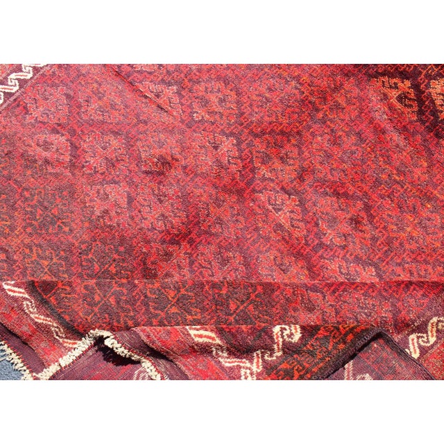1950s 1950s Semi Vintage Balouchi Rug- 5'3 X 8'7 For Sale - Image 5 of 13