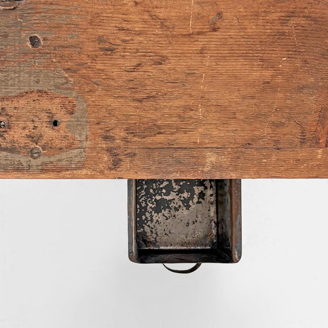 Vintage Italian Industrial Wooden and Cast Iron Console, 1800s For Sale - Image 17 of 18