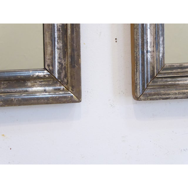 Traditional 19th Century Dark Silverleaf Mirrors - A Pair For Sale - Image 3 of 3