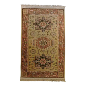 1990s Vintage Geometric Style Rug. 3'3"x 5'2"
