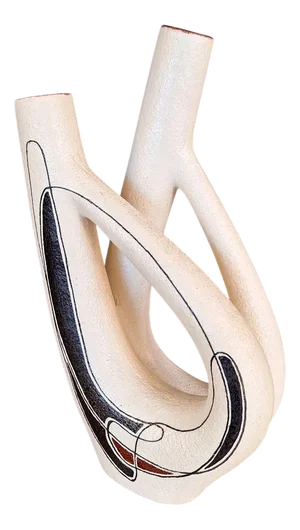 Italian Ceramic Vase from Ceas Albisola, 1950s