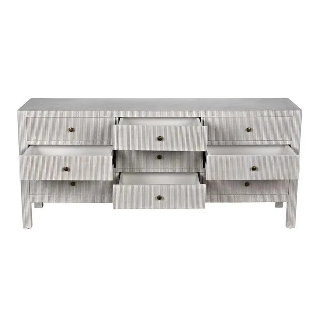 Wood NOIR Conrad 9 Drawer Dresser, White Wash For Sale - Image 7 of 11