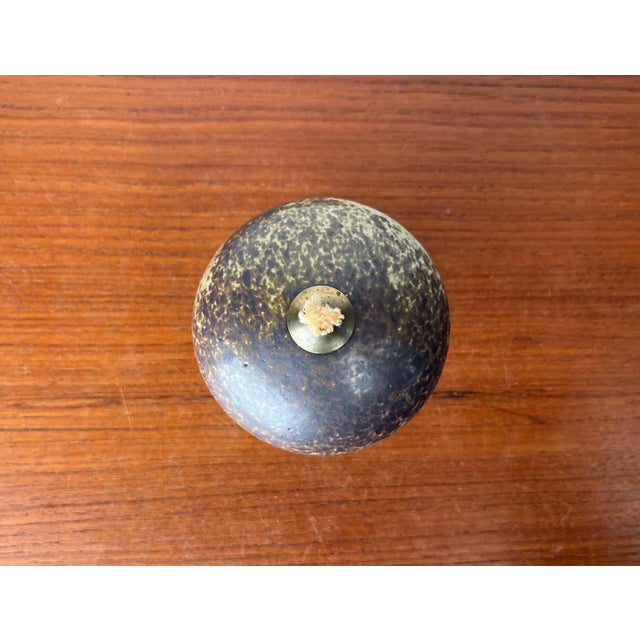 Mid-Century Modern Danish Studio Pottery Oil Lamp from Aage Würtz, 1960s, in Very Good conditions. Designed 1960 to 1969 I...