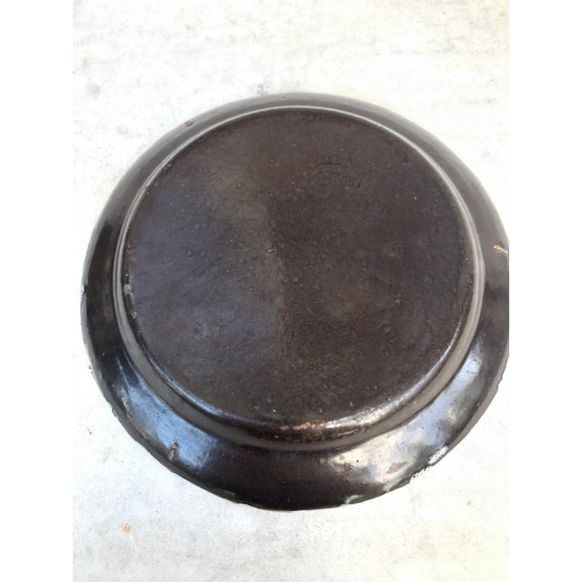 Late 19th Century French Rustic Faience Flower Plate Circa 1890 For Sale - Image 5 of 7