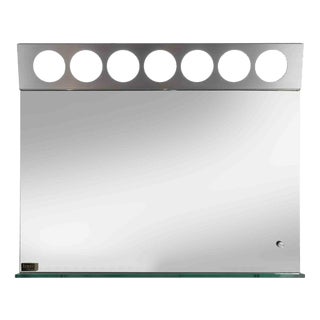 Vintage Seven Lights Wall Mirror from Fontana Arte, Italy, 1970s For Sale