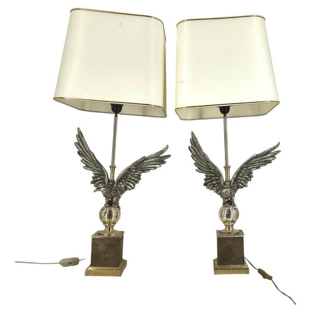 Nikkel Eagle Table Lamps by Loevsky and Loevsky, 1970s, Set of 2 For Sale - Image 18 of 18