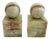 Mid-Century Italian Modernist Sculptural Bookends in Onyx, 1950s, Set of 2 For Sale