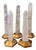 Set of Five Rock Crystal Obelisk Towers on Giltwood Bases. u.s.a. 20th Century. For Sale