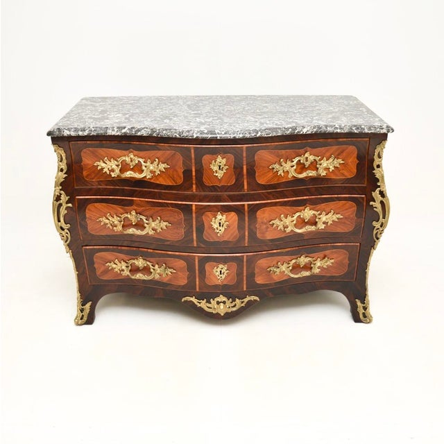 French Louis XV Commode with Marble Top by Jacques Bircklé, 1750s For Sale - Image 3 of 18