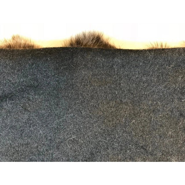 Gray Fox Fur Pillow For Sale - Image 4 of 6