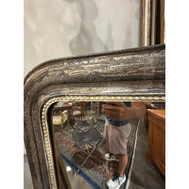 Silver 19th C. French Silver Louis Philippe Mirror For Sale - Image 8 of 8